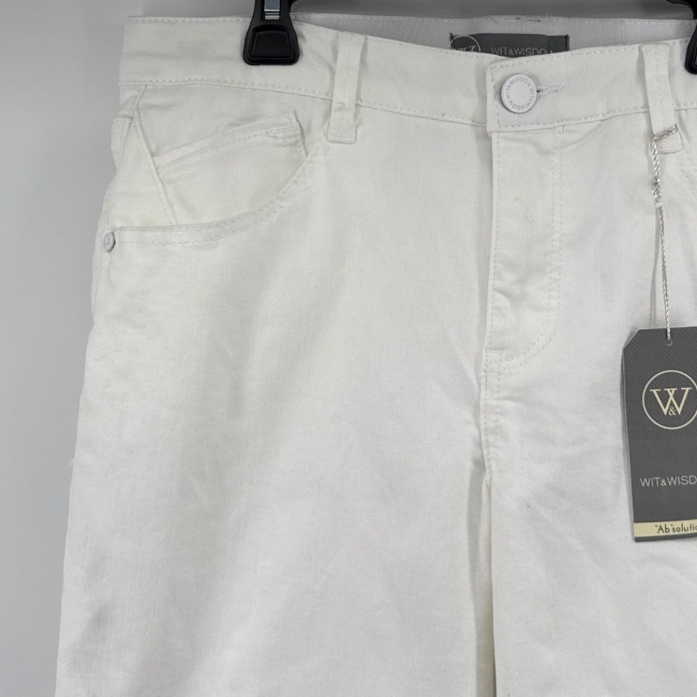Wit & Wisdom Ab-solution White Bermuda Shorts Women 8 Cuffed L418ZSOW - Picture 3 of 12